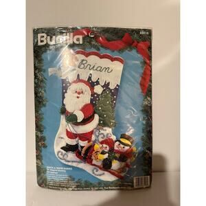 Bucilla "Santa and Snow Babies Felt Applique Stocking Kit 83116